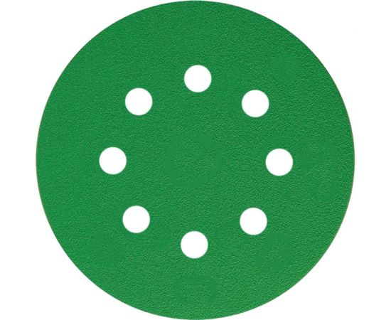 Круг шлифовальный FILM L312T (5 шт; 125 мм; на липучке; 8 отв; зелёный; P220) SUNMIGHT 53211R 