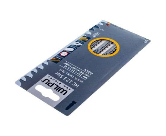 Пилка по дереву HC 123 (5 шт; 117х10х1.45 мм; 91 мм; 10 TPI; HCS/CV) WILPU 210500005 – изображение 2