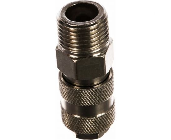 Быстросъемное соединение автомат наружная резьба 1/2" - рапид для компрессора Pegas pneumatic 3204 – изображение 2