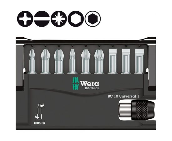 Набор бит Wera 10 предметов WE-056161 – изображение 2