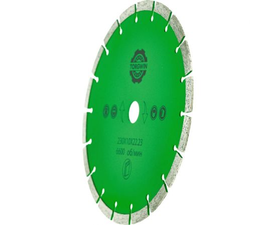 Диск алмазный сегментный 230x10x2.6x22.2 мм TORGWIN T946618 – изображение 2