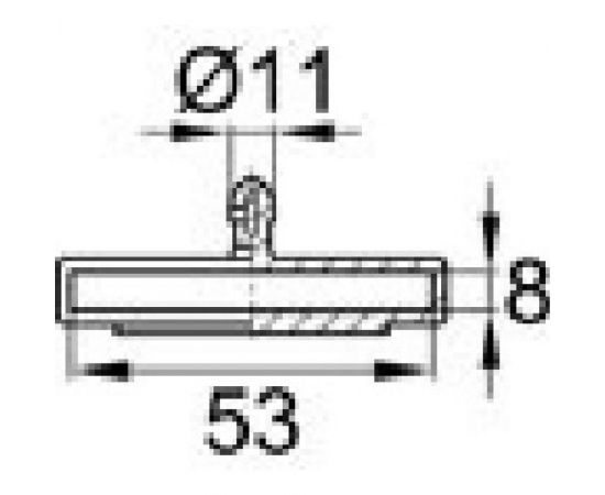 Комплект центральных, накладных латодержателей LIK для ламели шириной 53мм, серый, 10шт. LIК002-0810 – изображение 3