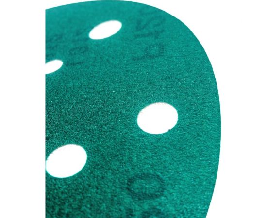 Круг шлифовальный FILM L312TV (100 шт; 150 мм; на липучке; 15 отв; зелёный; P120) SUNMIGHT 53008 – изображение 3