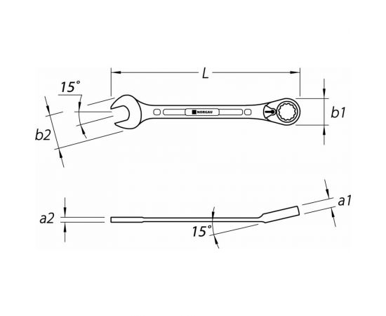 Комбинированный трещоточный ключ с переключателем NORGAU 10 мм 060249010 – изображение 4