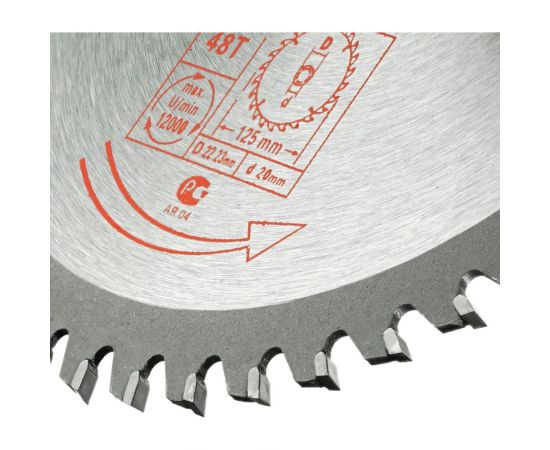 Диск пильный по дереву 125x22.2/20 мм, 48Z TGS TORGWIN S45960 – изображение 4