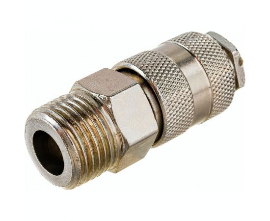 Быстросъемное соединение автомат наружная резьба 1/2" - рапид для компрессора Pegas pneumatic 3204 – изображение 5