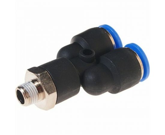 Фитинг Y-образный с наружной резьбой (10 мм; 1/8"") для пластиковых трубок ROCKFORCE RF-SPX10-01 