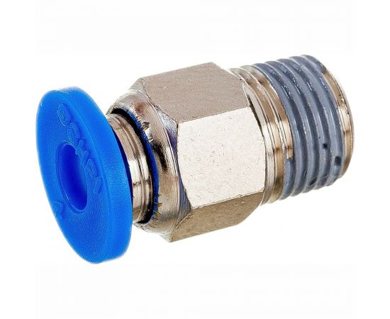 Фитинг цанговый прямой с наружной резьбой 1/8M для трубки диаметром 4 мм SHPI PC 04-R01 