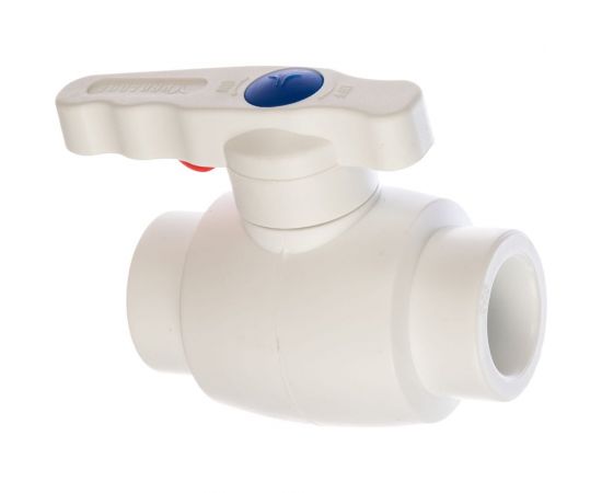 Полнопроходной шаровой кран PRO AQUA PP-R белый d-25 мм PA40010 