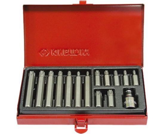 Набор вставок бит 10мм, TORX, Т20-Т55, 15шт KING TONY 1015PQ 