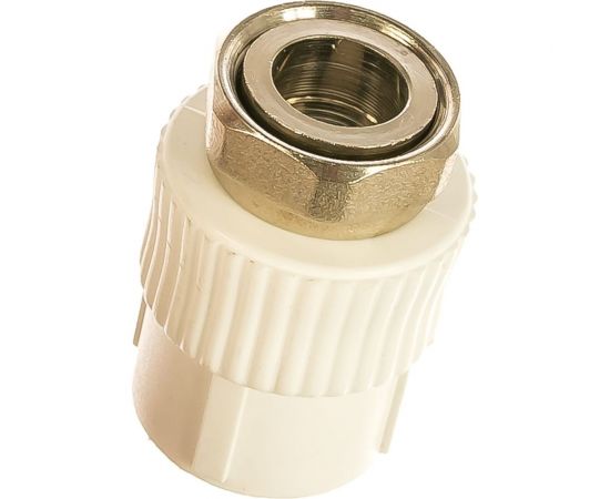 Муфта с накидной гайкой PRO AQUA PP-R белая d-25 мм 3/4" PA29014b 