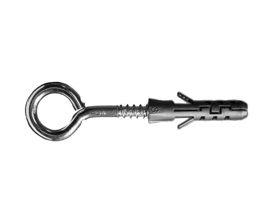 Шуруп-кольцо Невский Крепеж 3.5x30 + дюбель 4-распорный, нейлон, 6x30 6 шт. 818725 