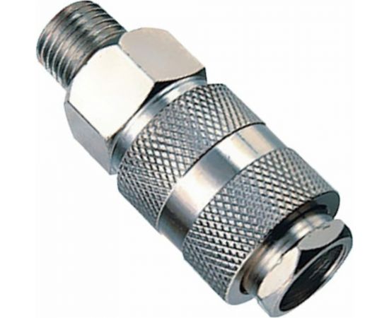 Пневморазъём металлический - внешняя резьба 1/4" Rotake "RQ-SM20" 