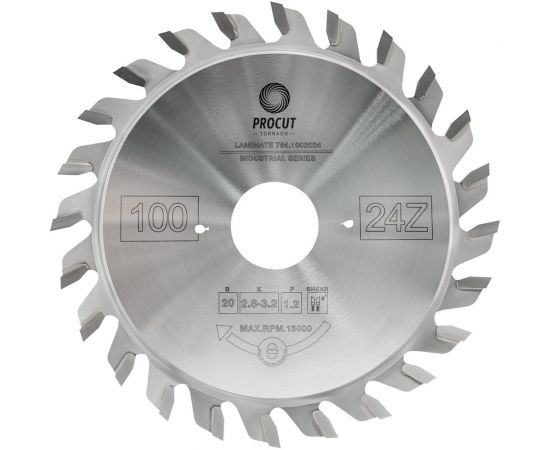Диск подрезной составной (100x20x2.8/3.6/p=2.4 мм; 12+12) PROCUT 754.1002024 
