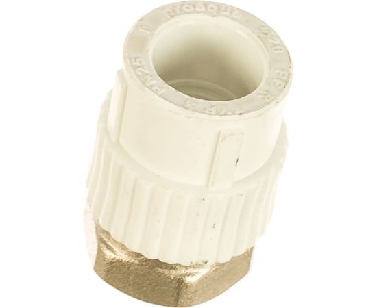 Муфта с накидной гайкой PRO AQUA PP-R белая d-20 мм 3/4" PA29010b 