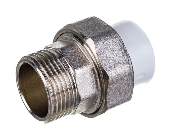 Комбинированная разъемная муфта (американка) PRO AQUA PP-R НР белая d-20 мм 3/4" PA21010b 