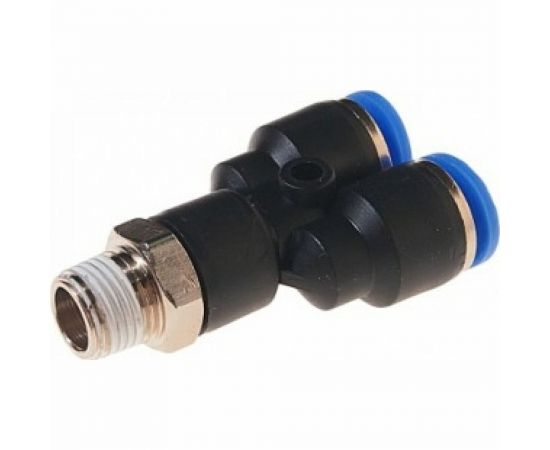 Фитинг Y-образный с наружной резьбой (6 мм; 1/8"") для пластиковых трубок ROCKFORCE RF-SPX06-01 