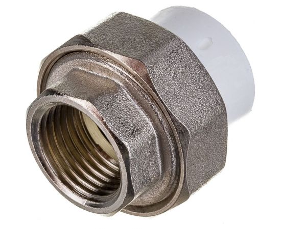 Комбинированная разъемная муфта (американка) PRO AQUA PP-R ВР белая d-20 мм 1/2" PA20008b 