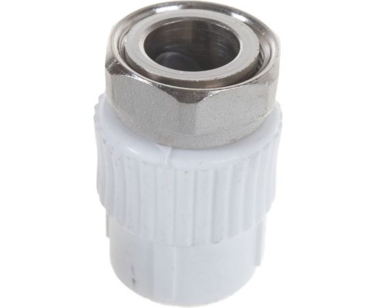 Муфта с накидной гайкой PRO AQUA PP-R белая d-20 мм 3/4" PA29010b – изображение 2