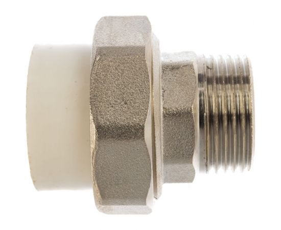 Комбинированная разъемная муфта (американка) PRO AQUA PP-R НР белая d-32 мм 1" PA21018b – изображение 2