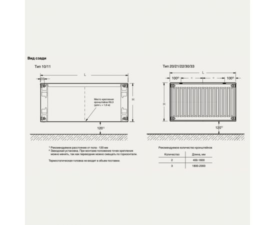 Радиатор Buderus K-Profil 22/500/700 (18) (A) 7724105507 – изображение 2