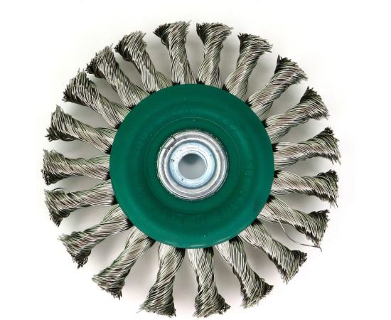 Щетка дисковая жгутовая для УШМ 125x12 мм, M14, проволока нерж. сталь 0.50 мм SIT 2097 – изображение 2