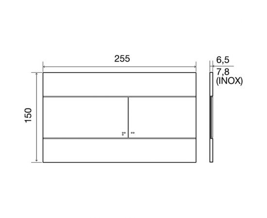 Кнопка смыва OLI SLIM механическая двухрежимная, хром глянцевый 659044 – изображение 2