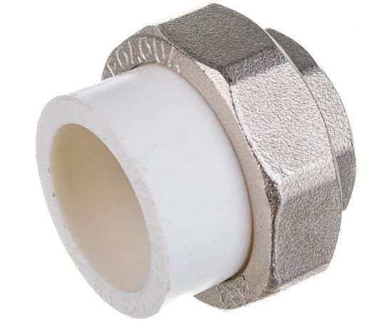 Комбинированная разъемная муфта (американка) PRO AQUA PP-R ВР белая d-32 мм 1" PA20018b – изображение 2