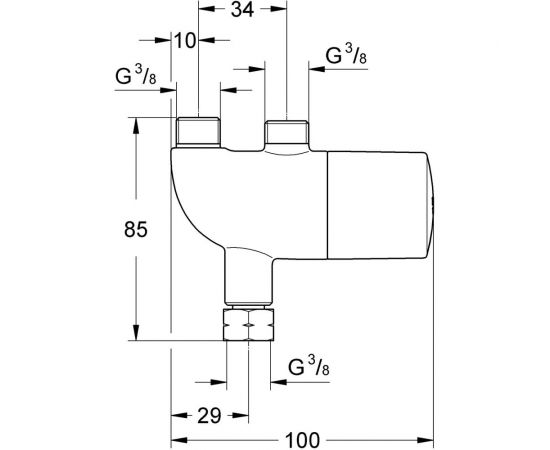 Термостат для установки под раковиной GROHE Grohtherm Micro защита от ожога 34487000 – изображение 2