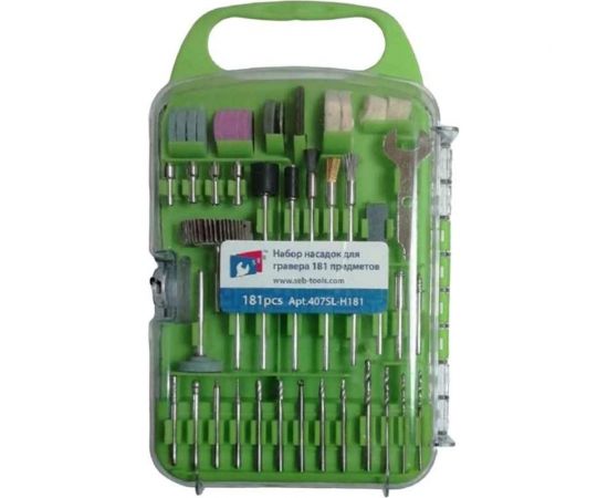 Набор насадок для гравера 181 предмет S.E.B. 407SL-H181 – изображение 3