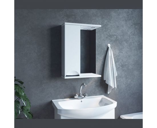 Навесной шкаф Mixline ЭТЬЕН-50 левый, с подсветкой, ПВХ 542402 – изображение 3