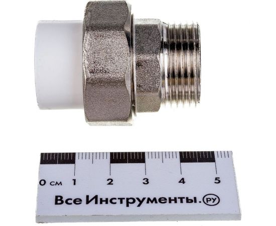 Комбинированная разъемная муфта (американка) PRO AQUA PP-R НР белая d-20 мм 3/4" PA21010b – изображение 4