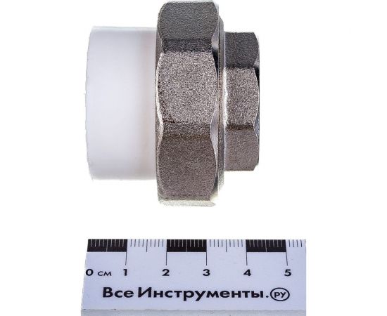 Комбинированная разъемная муфта (американка) PRO AQUA PP-R ВР белая d-32 мм 1" PA20018b – изображение 4