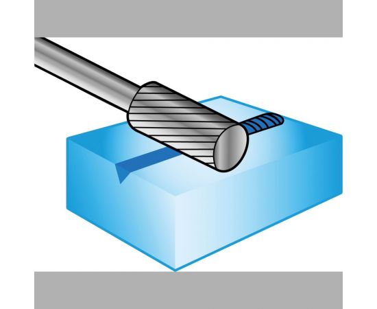 Борфреза твердосплавная NORGAU форма A (12x25 мм; хвостовик 6 мм) 077105120 – изображение 4