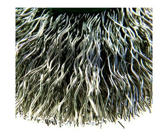 Щетка дисковая для дрели 70x12 мм, хв-к 6 мм, проволока гофрированная нержавеющая сталь 0.30 мм SIT 0973 – изображение 7