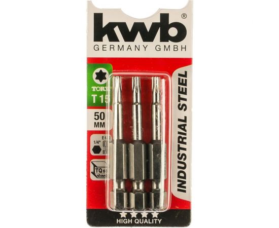 Бита TORX15 50 мм INDUSTRY 3 шт. KWB 121315 