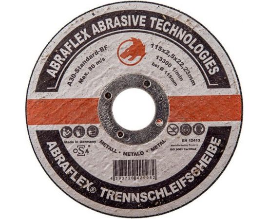 Круг отрезной по металлу (115x2.5x22 мм) Abraflex А115252223 