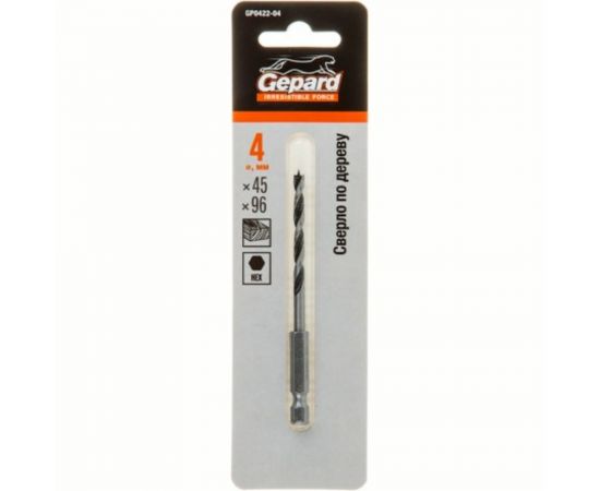 Сверло по дереву 4x45x96 мм Gepard GP0422-04 