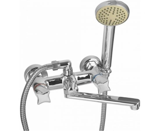 Смеситель для ванной WISENT с поворотным изливом 20 см и душем 3187 