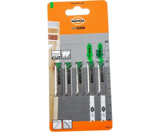 Пилка лобзиковая T 101 B (5 шт; HCS) HAWERA F00Y240515 