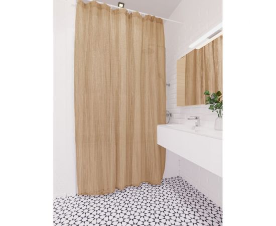 Штора для ванной Raindrops Tafta crash бежевая, 1.8х2 м SV-CRK-001-13-0814d 