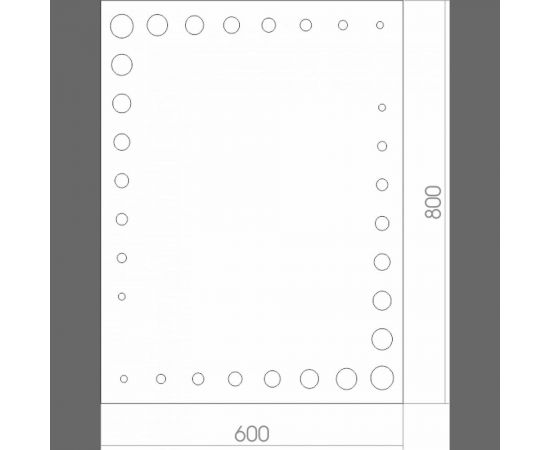 Зеркало mixline Шанель 600х800 светодиодная подсветка 525406 – изображение 2