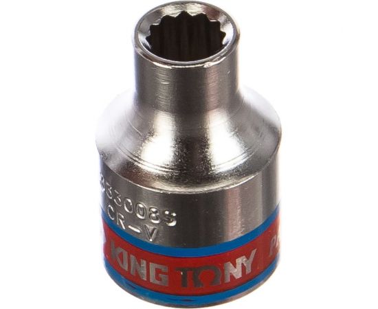 Торцевая стандартная двенадцатигранная дюймовая головка 3/8"", 1/4"" KING TONY 333008S – изображение 2