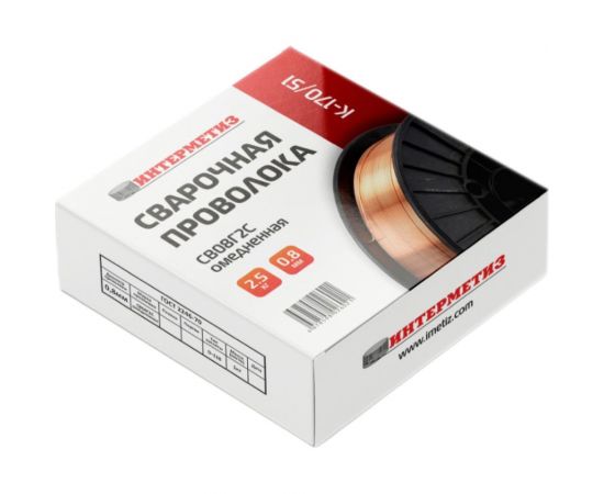 Проволока СВ08Г2С-О 0.8 мм, 2.5 кг, К-170/51, ГОСТ 2246-70 Интерметиз 4678598026267 – изображение 2
