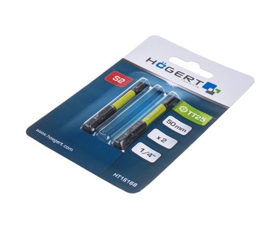 Биты ударные Т25, 50 мм, сталь S2, 2 шт HOEGERT TECHNIK HT1S168 – изображение 2