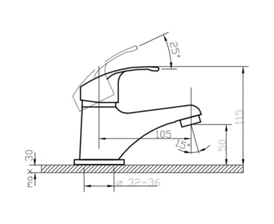 Смеситель для умывальника SmartSant смарт-созополиз малый, без подводки, хром SM 71801-5 AA – изображение 2