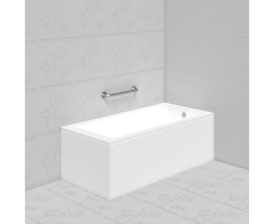 Опорный прямой поручень PALITRA TECHNOLOGY пристенный, тип 2, нержавеющая сталь, D-38 мм 80010-1-N – изображение 2