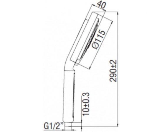 Душевая лейка SmartSant Модерн двухфункциональная, самоочищающаяся V3367C – изображение 2