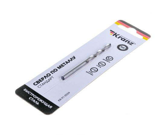 Сверло по металлу (4.2x75x43 мм; HSS) KRANZ KR-91-0559 – изображение 3