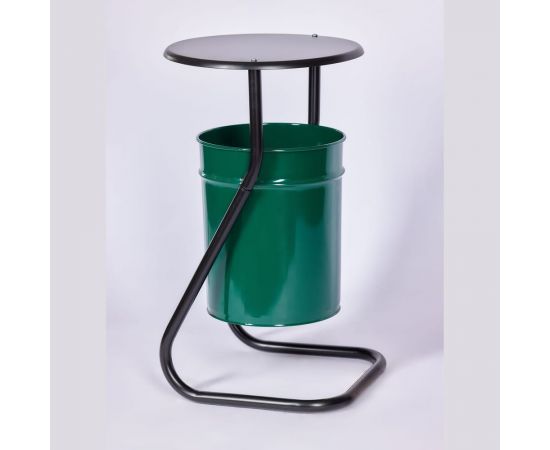 Уличная урна ПРОФМЕТСТИЛЬ с крышкой, зеленая Арт 500 – изображение 3